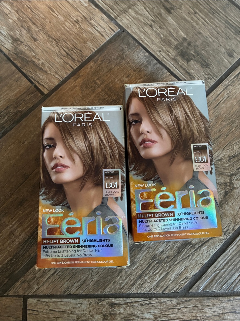 L'Oréal Paris Feria Hi-Lift Brown Hair Color - 2 Boxes Downtown Brown